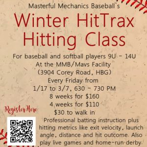 Winter HitTrax Hitting Class (Walk-In)