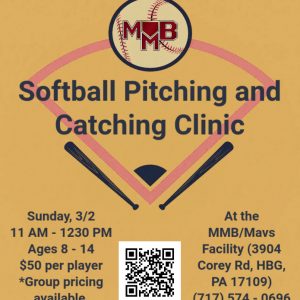 Softball Pitching and Catching Clinic (Sunday 3/2)