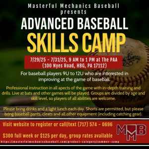 Advanced Baseball Skills Camp (One Day)