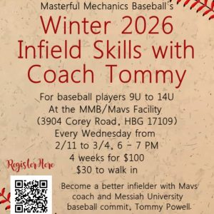 Winter 2026, Infield Skills w/ Coach Tommy (Walk-ins)